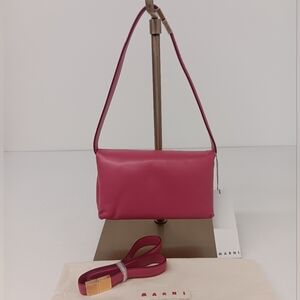 Marni Women's Small Leather Prisma Crossbody Bag - Pink
